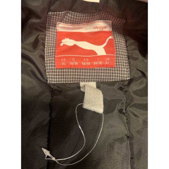 Puma XL Sport Lifestyle Houndstooth Hooded Winter Jacket Cotton - Picture 4 of 9